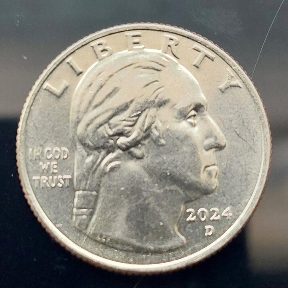 Collectable  2024 P Patsy Takemoto Mink QUARTER ERROR "IN *COD* WE TRUST"